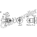 K1842.1206160 DOUILLE FUR ZUSTANDSSENSOR, M16, D=