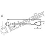 K0367.0500 CORDE DE MAINTIEN L=500, FORME:A AC