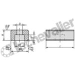 K0864.22 LARDON PLAT PLATE NB=22 ACIER