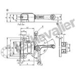 K1697.02001 BRIDE LATERALE A LEVIER DE SERRAGE,