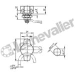 K1358.18 VERROUS QUART DE TOUR AVEC BOUTON P