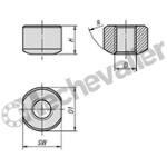 K0664.10 ECROU A BOUT PLAT M10 ACIER