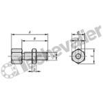 K0308.0803006 VERIN M08X20 ACIER DE TRAITEMENT, A
