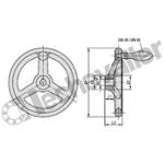 K0160.0160X16 VOLANT SANS RAINURE D1=160 ALUMINIU