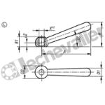 K0174.108 MANETTE, FORME:L ACIER, D4=8