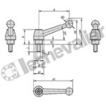 K0121.1112X40 MANETTE INDEXABLE TA.1 M12X40 ACIER