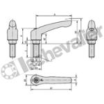 K0123.206183X25 MANETTE INDEXABLE T. 2 M06X25, ZINC
