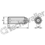 K0384.11232 VIS A BILLE ORIENTABLE SANS TETE M1