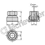 K0794.10 ECROU A BOUT CUVETTE M10, SW=17