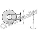 K1150.03 RONDELLE DIN9021 AC.,ZINGUE,POUR M0