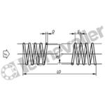K1554.18 RESSORT DE COMPRESSION LO=400 ACIER
