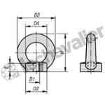 K1334.10 ANNEAU DE LEVAGE FEMELLE FIXE M10 A