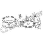 K1738.10140 BROCHE PNEUMATIQUE, FORME:A TENDU P
