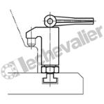 K1231.21 CROCHET DE BRIDAGE FORME B AVEC VIS
