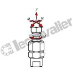 K1936.1610 EMBOUT AXIAL A ROTULE VERROUILLABLE
