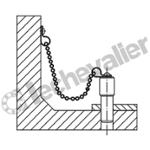 K1125.119X1000 CHAÎNETTE AVEC ANNEAU PORTE-CLES L=