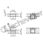 K1065.101 DOUILLES DE FIXATION D=10 ACIER INO